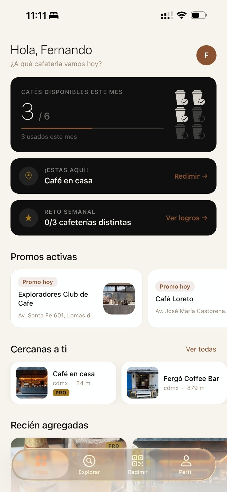 Tus visitas del mes
